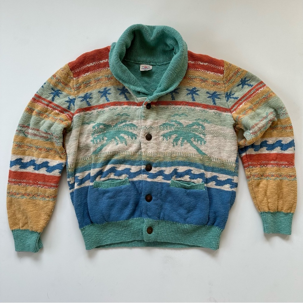 Faherty Multicolor Patterned Cardigan - image 8